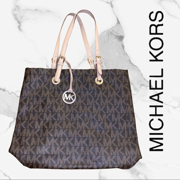 NWOT Michael Kors Jet Set Tote Brown - Picture 1 of 4